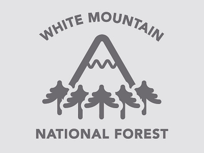 White Mountain National Forest design icon minimal