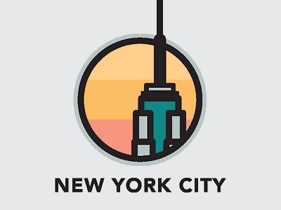 New York City Icon building city icon minimal new york nyc