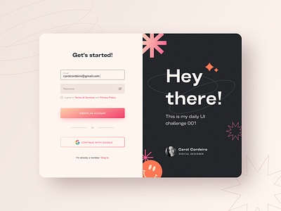 Daily UI 001: Sign Up