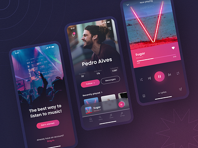 Daily UI 009: Music Player - Part 3 app daily009 dailyui design figma form login mobile music music player player sign in ui