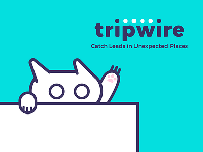 Tripwire Kitty Waving brand branding cat illustrator logo mascot vector