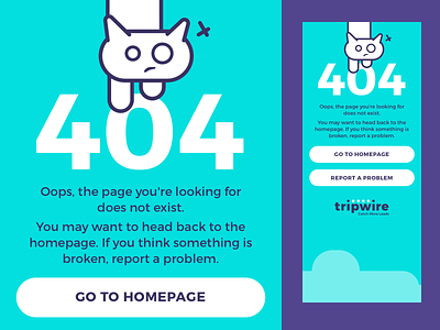 Tripwire 404 Page Mobile Design