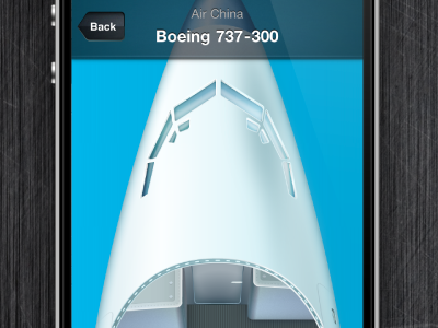 Jets - Boeing 737 cabin app boeing design gui interior iphone jets travel ui vector