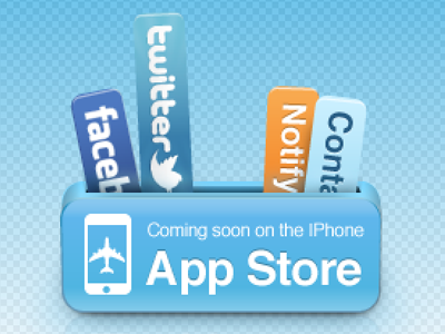 Jets app - "Links box" for promo site app appsotre box design element facebook icons iphone jets thing twitter ui