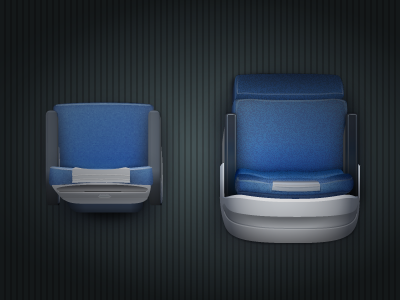 Jets app - Economy and First Class Seats aircraft app cabin economy first graphics gui icon interface ios iphone jets seat travel trip ui