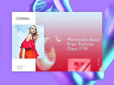 MBKFD web c4d concept digital fashion interface landing ui ux vr web