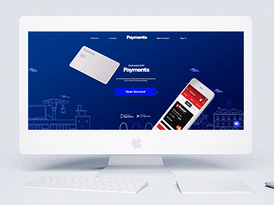 Payment UI action animation concept digital interactive interface ui ux web