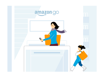 Amazon Go amazon branding design editorial graphic illustration illustrator promotion vector