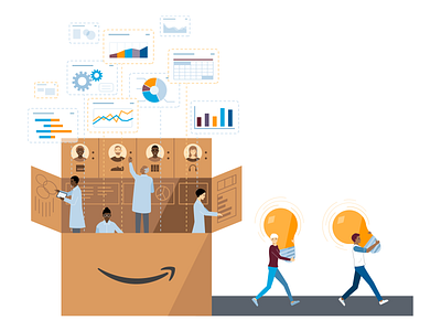 Amazon Analytics amazon branding design editorial graphic illustration illustrator infographic promotion vector