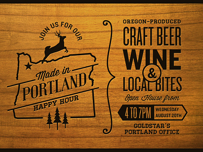 Portland Invitation design graphic illustration invitation typography