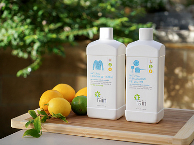 Rain Detergent Dish branding design logo packaging photography product