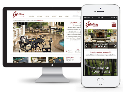 Gensun Furnitures design mobile website