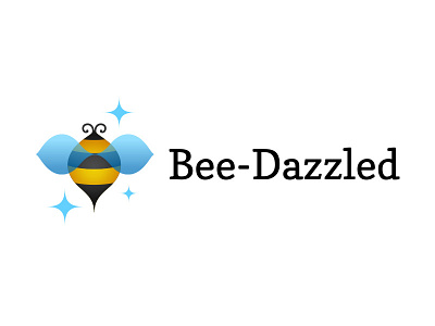 Bee Dazzled Logo branding design illustration logo typography