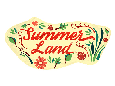 Summerland Promotion campaign design graphic illustration series typography