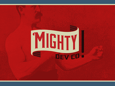 Mighty branding design logo typography