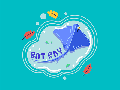 Bay Area Neighbor: Bat Ray adobe illustrator animal aquatic bay area color design fish illustration ray san francisco vector wildlife