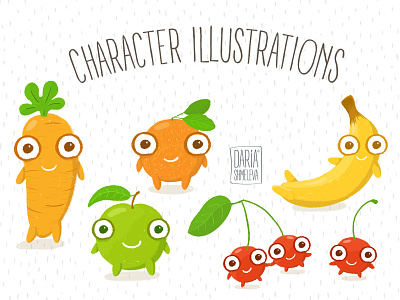 Illustrations for Baby Food Consultant baby banana brand illustration branded illustration business cartoon character character design character illustrations design flat food fruits illustration vegetables