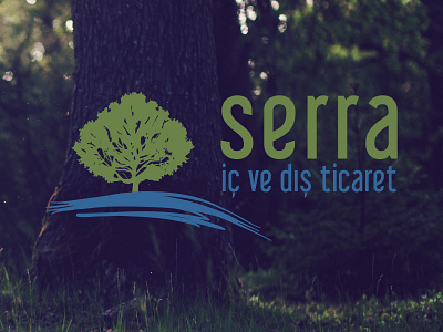 Serra İç ve Dış Ticaret Logo blue china green istanbul logo shanghai trade tree turkey