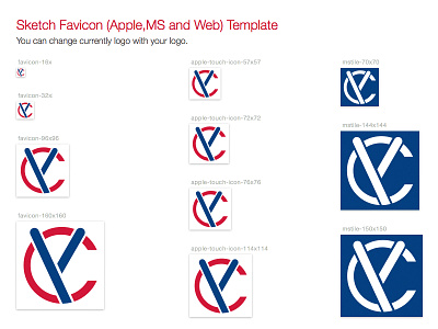 Sketch Favicon (Apple,Ms and Web) Template