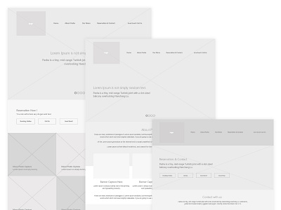 Pasha Website Wireframes