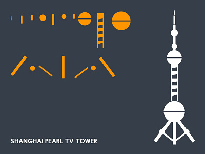 Shanghai Pearl Tv Tower china icon logo shanghai tower turkey tv ıllustrator