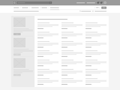 Commer Report Page Wireframes