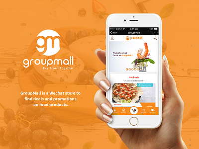 Groupmall Wechat Mockup branding groupmall logo mobile shoping ui ux wechat
