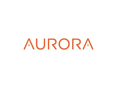 aurora logo concept design logo minimal orange space yellow