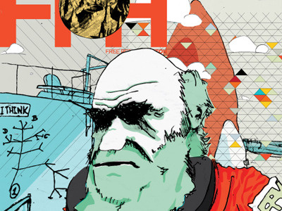 Darwin Day cover cover illustration illustraion layout