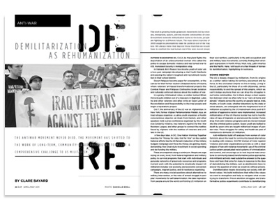 Page layout for Left Turn Magazine