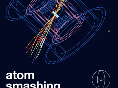 Atom Smasher illustration infographic science vector