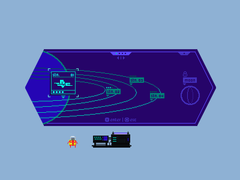 Diegetic Station Select Menu