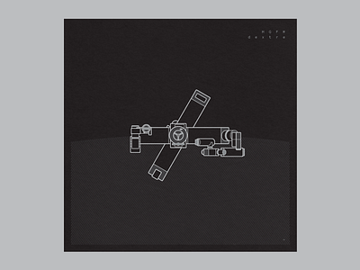 ISS - Dextre album cover arm dextre illustration iss line art space vector