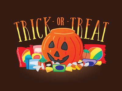 Candy Haul Trick-or-Treat candy halloween illustration vector