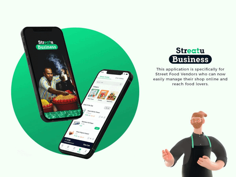 Street Food Vendor Application ai business case study customer app delivery case study empty status food app food delivery free figma free xd freebie karthik n s landing page mobile app out of stock sign in sign up streatu swiggy vendor vendor app
