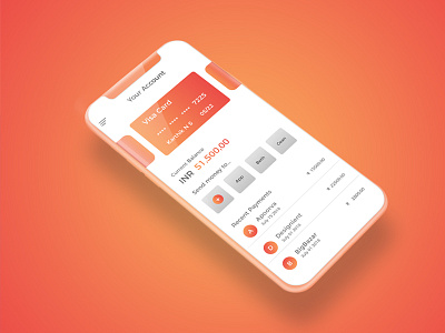 Pay App (Account Screen) account app credit design kihtrak money pay app pay solution payment payment app solution solutions trendy trendy visa card ui uiux your account