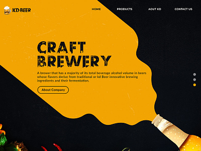 KD Brewery Landing Page about beer brewery craft design kd landing page product shop ui webdesign