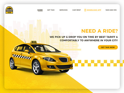 Need A Ride? branding design flat icon illustration landing landing page metro taxi page pick up drop rent car ride taxi trendy ui ux vector webdesign webpage website design