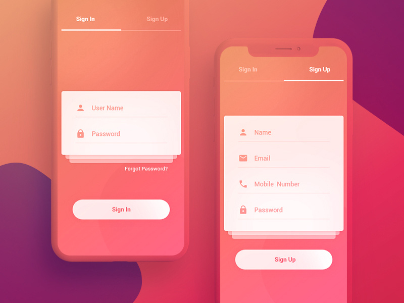 Pay App Sign In & Sign up Screen by Karthik N S on Dribbble