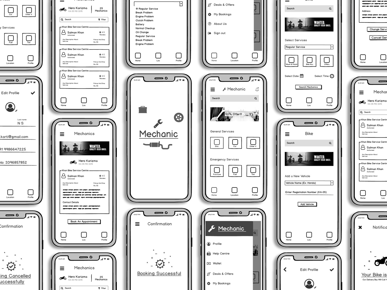 Download Low Fidelity Wireframes by Karthik N S on Dribbble