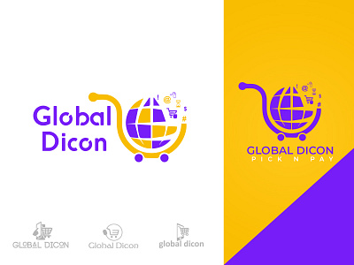 Global Dicon Super Market Logo app branding design digital logo e commerce global global dicon icon illustration logo logo design market logo minimal logo pick n pay shopping supermarket logo trendy typography ui vector