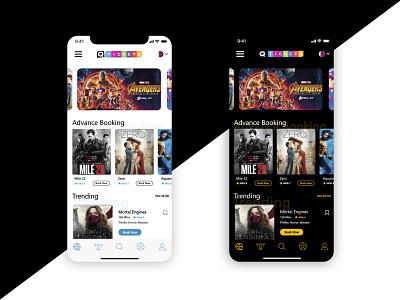 Movie & Event Booking App Home Screen