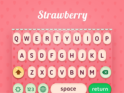 ColorKeyboard Themes Strawberry keyboard