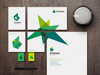 Branding for 6renyou 6 branding font logo mountain see six travel vis visual