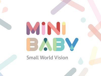 Minibaby logo baby color font graphics icon logo mini see visual