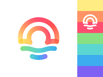 Rainbow & Sunrise color graphics logo love rainbow sea see sunrise visual