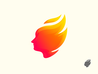 Flame girl fire flame game girl graphic logo see visual
