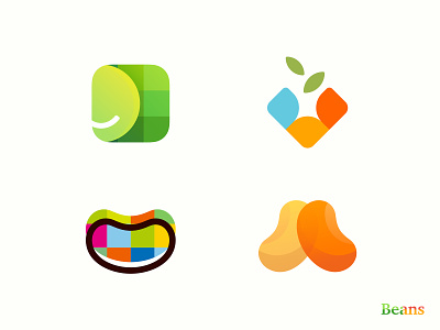 Bean ：） color design graphics logo see visual