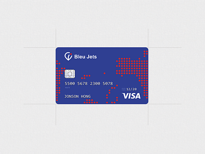 Bleu Jets. Credit card air blue branding charter cloud credit card jet logo red service