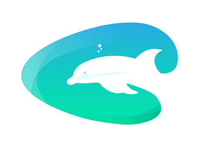 Dolphin dolphin logo simple vector